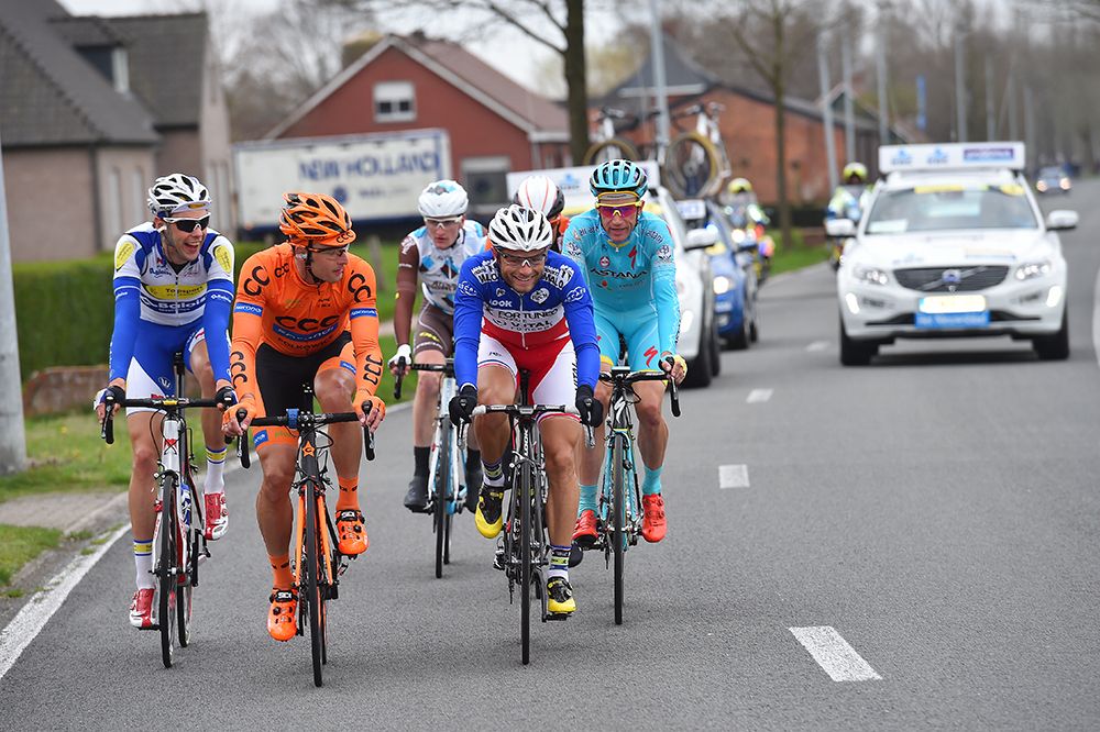 The early breakaway in Scheldeprijs