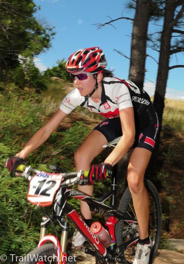 Alison Mann descends on lap three