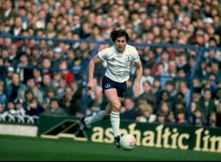 Paul Miller in action for Tottenham in March 1983.