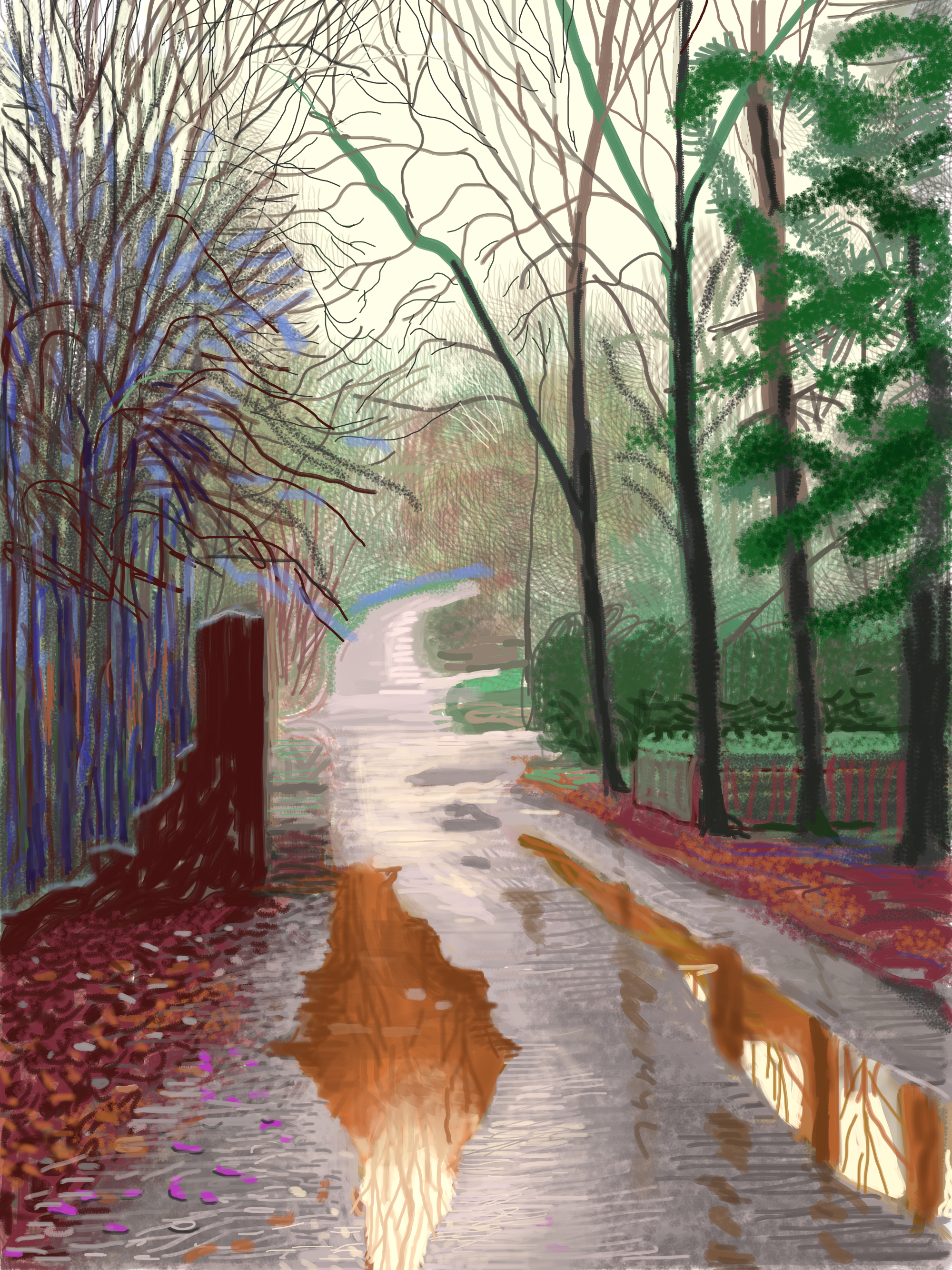 The Arrival of Spring in Woldgate, East Yorkshire in 2011 (twenty eleven) - 29 December, No. 2iPad drawing