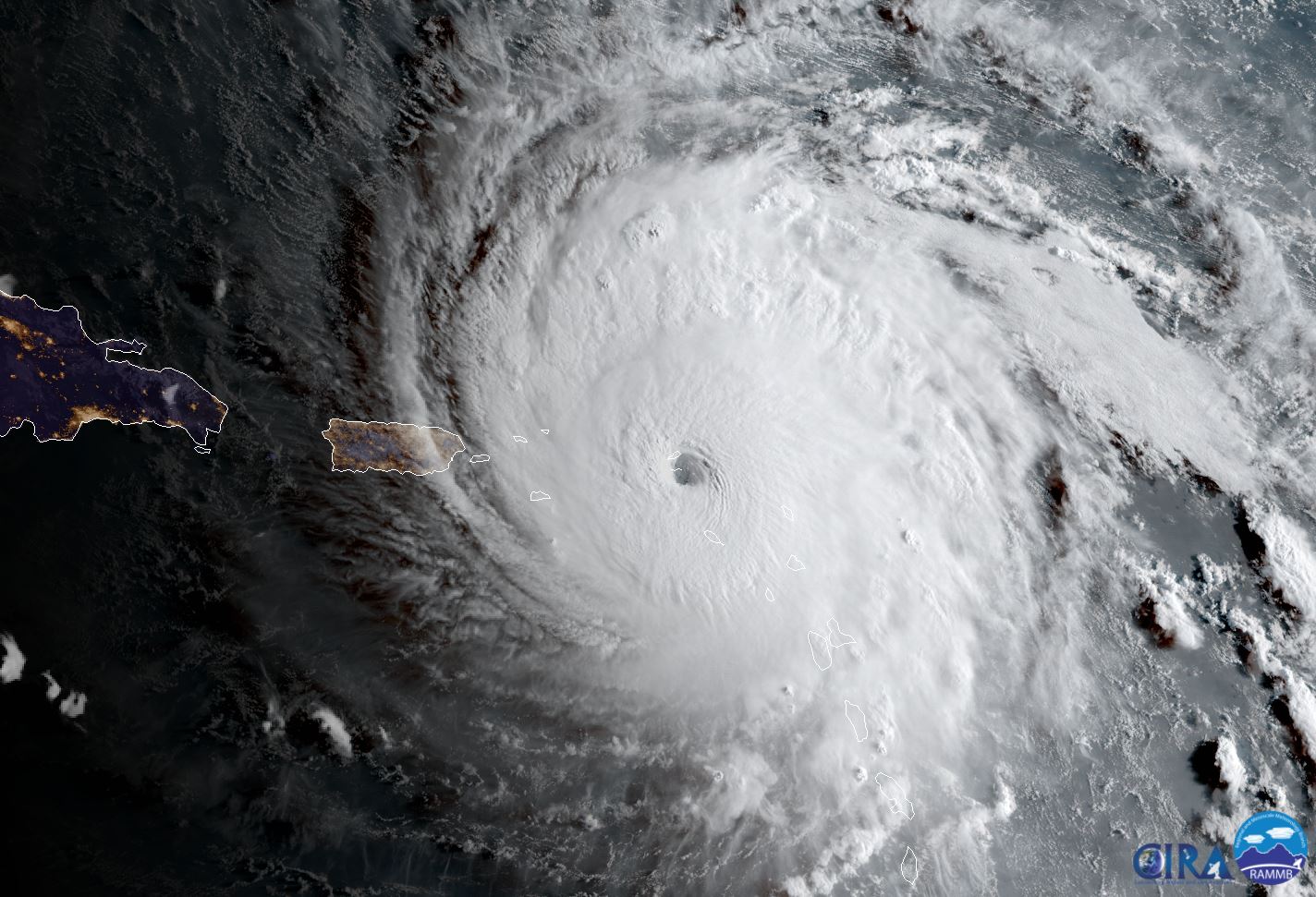 hurricane irma on sept 6 by goes-16