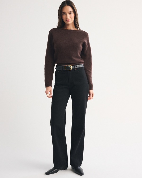 Merino Wool-Blend Slash Sweater