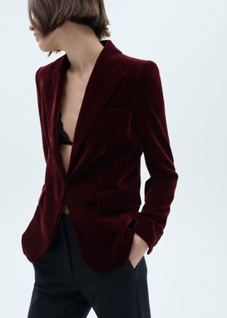 Velvet Blazer - Women | Mango United Kingdom