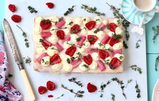 Melanie Johnson's rhubarb, raspberry and thyme mille-feuille