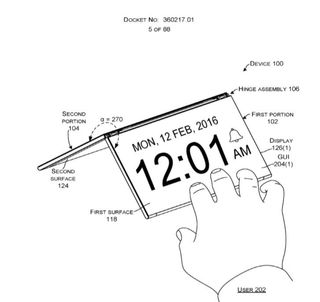 Recent patent for Microsoft's folding device.