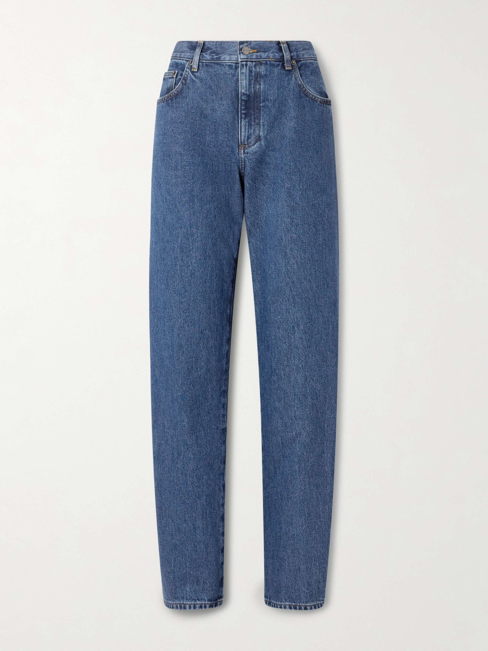 Mid-Rise Straight-Leg Jeans