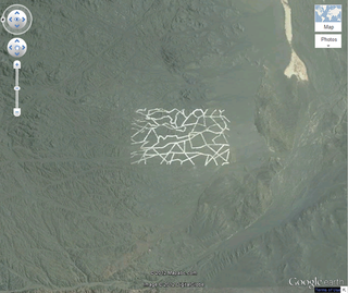 Mysterious structures and patterns etched into the surface of China's Gobi Desert.