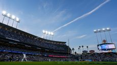 Gerrit Cole #45 of the New York Yankees pitches to Shohei Ohtani #17 of the Los Angeles Dodgers during Game 1 of the 2024 World Series at Dodger Stadium on Friday, Oct. 25, 2024