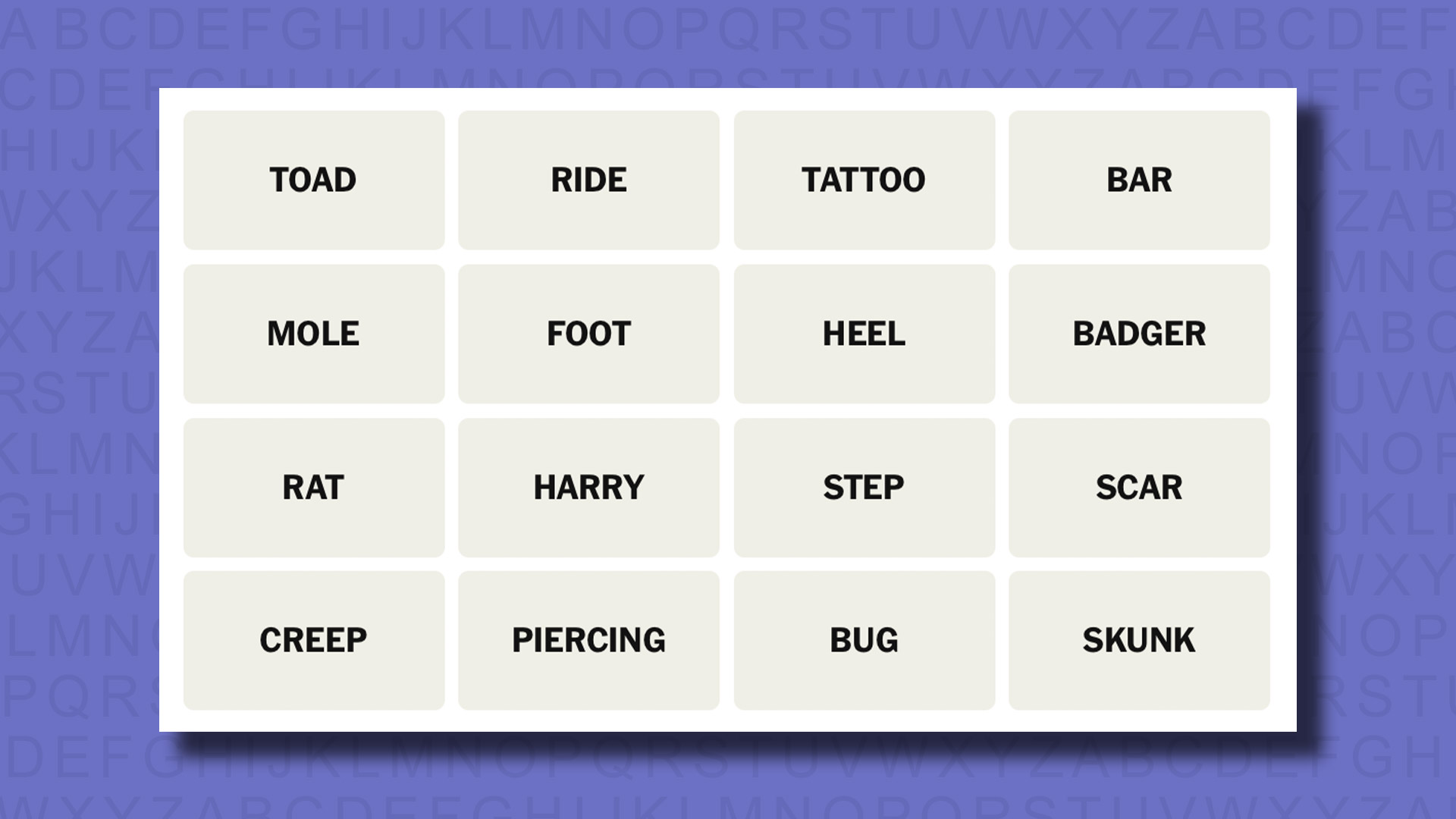 NYT Connections hints for game 807 on a purple background