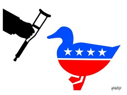 Political cartoon lame duck Democrats