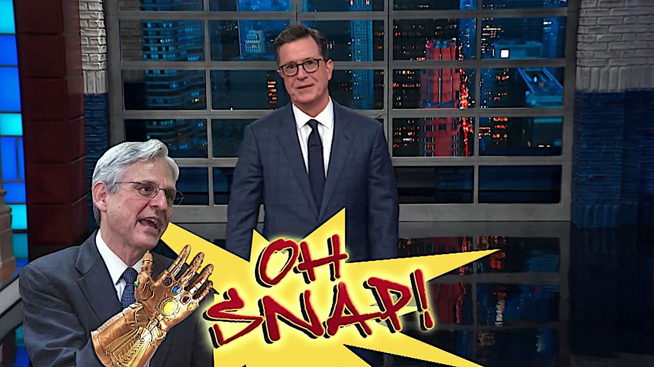 Stephen Colbert welcomes Merrick Garland into the drama