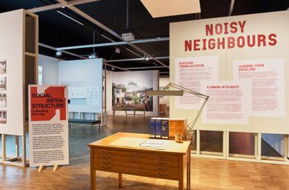 View of architecture exhibition about neighbourhoods