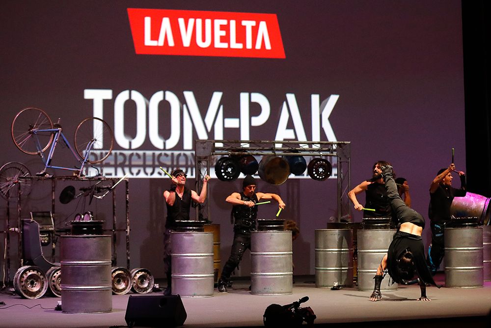 Dancers provided entertainment at the Vuelta route presentation