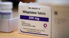 Mifepristone tablets sit on a table at a Planned Parenthood clinic in Ames, Iowa