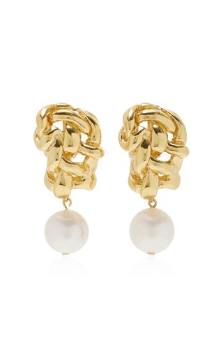 Pearl 18k Gold-Plated Earrings