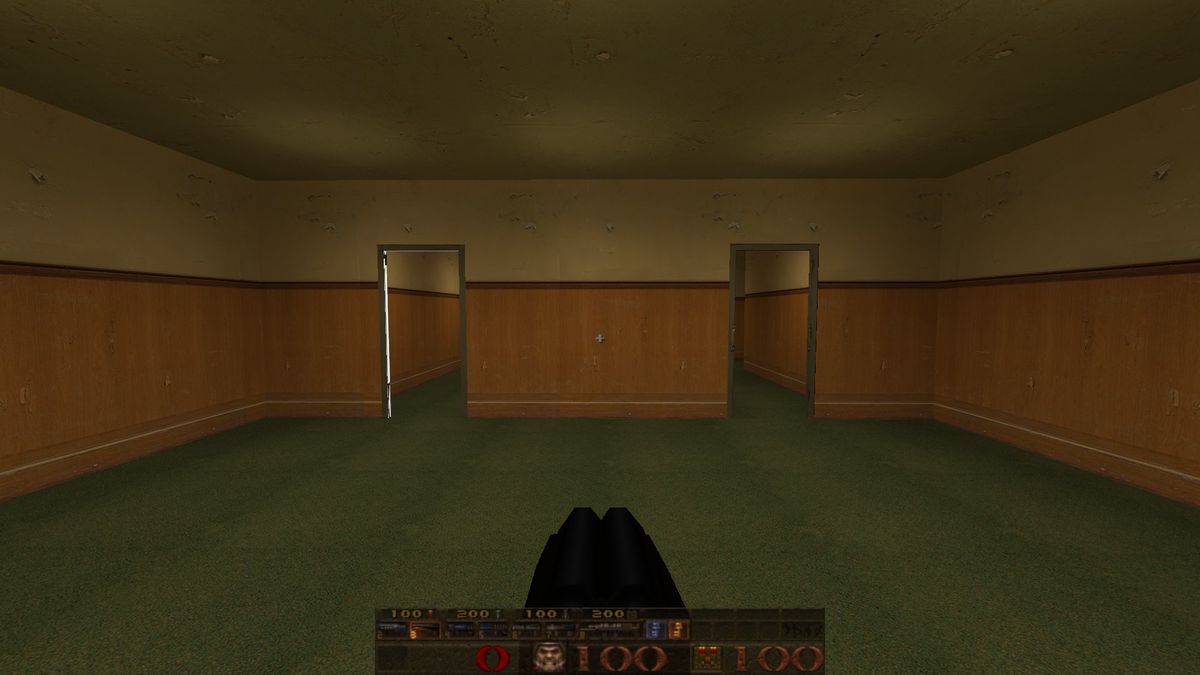 The Stanley Parable&#039;s double doors, in Quake