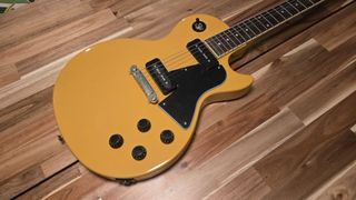 An Epiphone Les Paul Special TV Yellow electric guitar