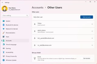 Other Users settings