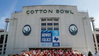 Fans arriving to watch the Cotton Bowl Classic college football game