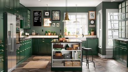 IKEA Bodbyn green kitchen