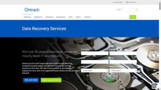 Website screenshot for Ontrack