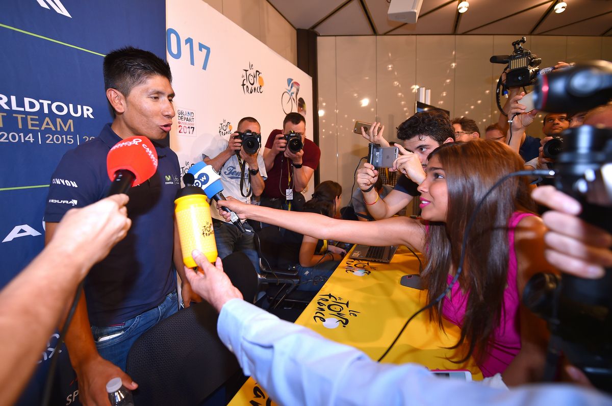 Nairo Quintana was a man in demand at the press conference