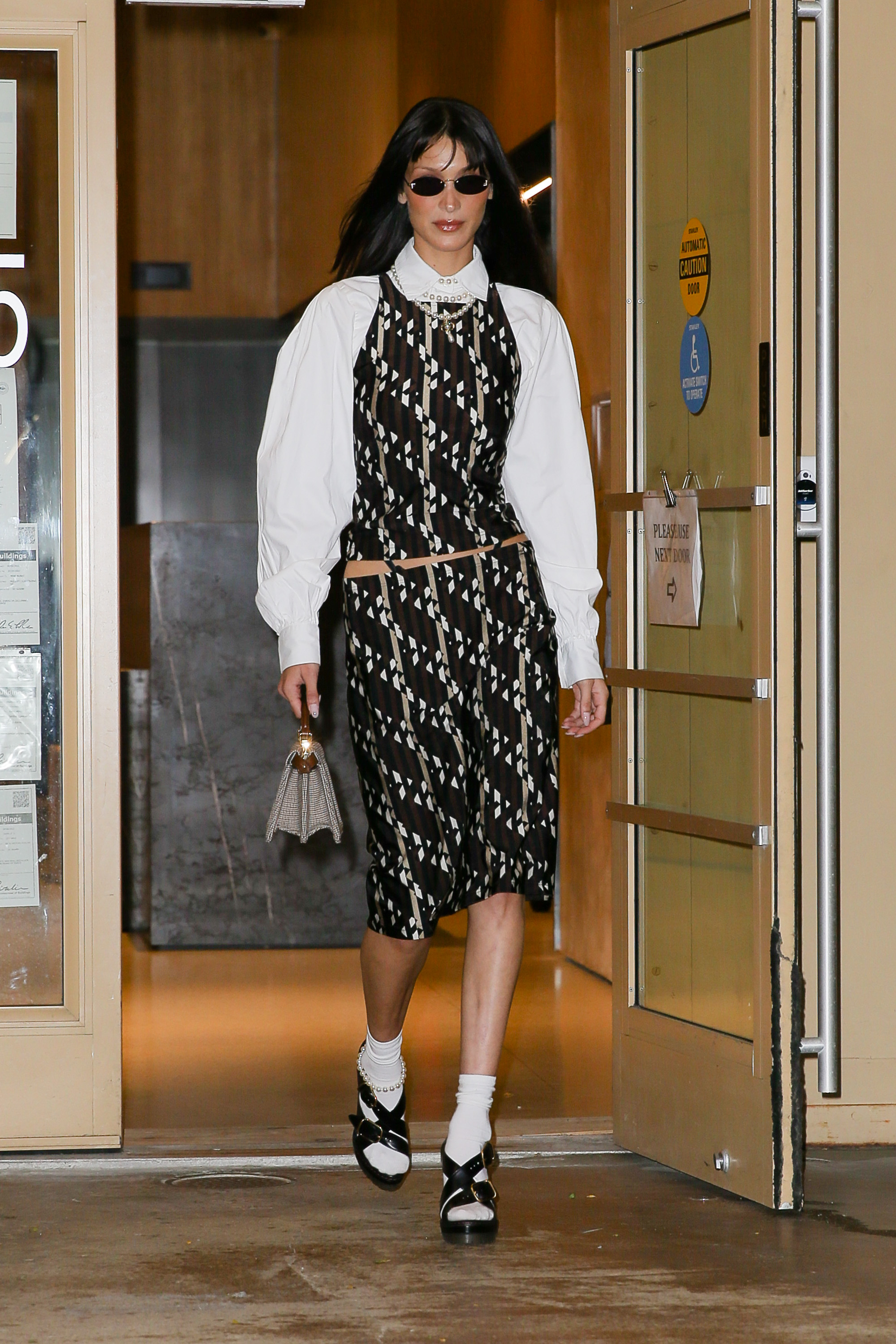 Bella Hadid wore socks with sandals in 2022