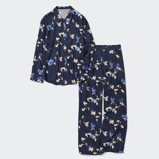 navy print pyjama set