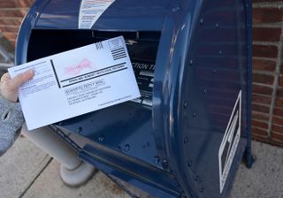 Voting by mail, United States, preidential election, 2020, post office mailbox