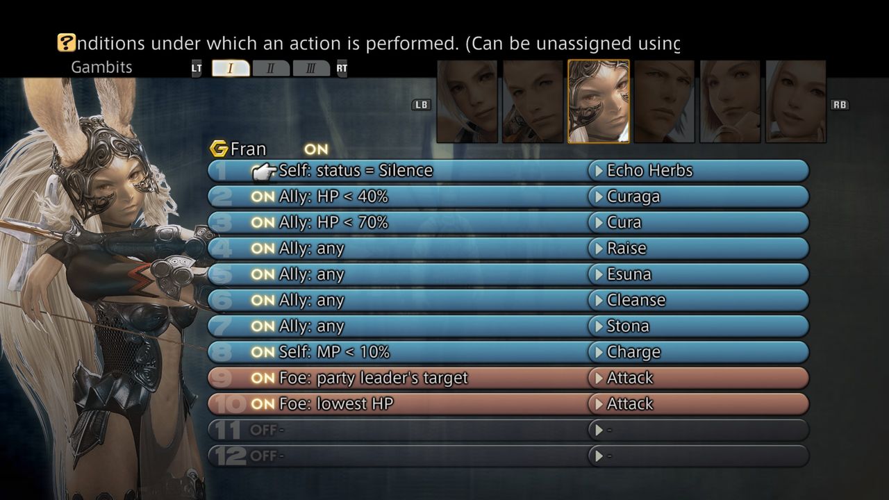Final Fantasy 12 gambits