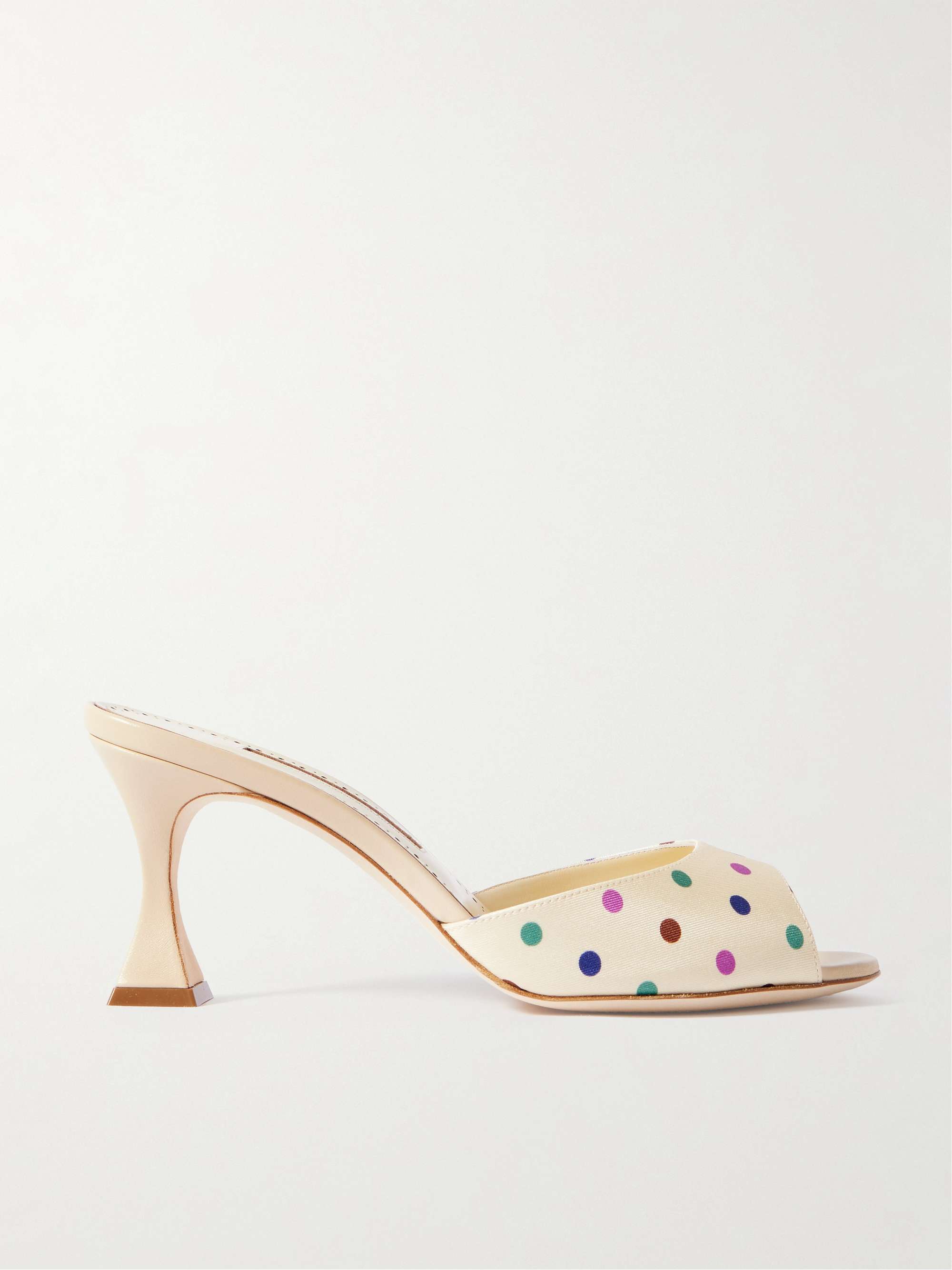 Jadaron 70 Polka-Dot Silk-Satin Mules