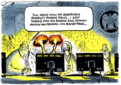 Political cartoon U.S. NSA Surveillance