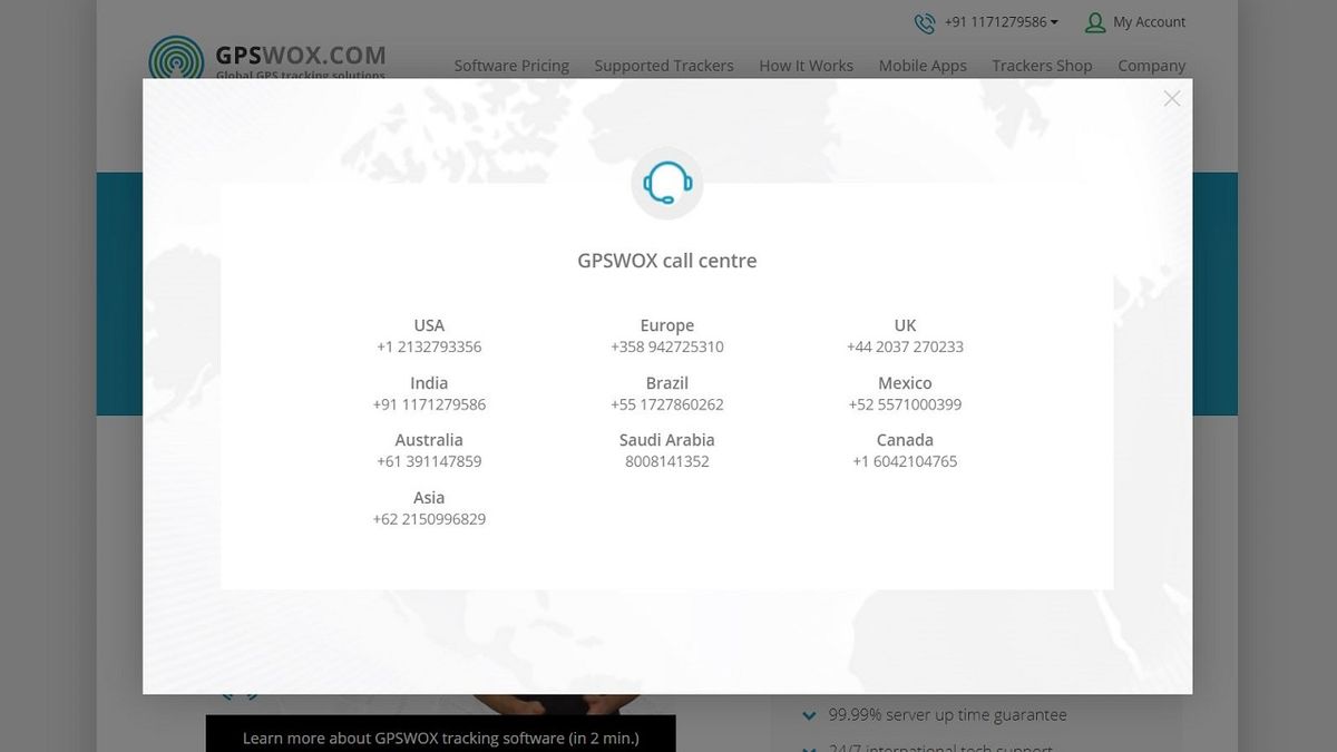 GPSWOX screenshot