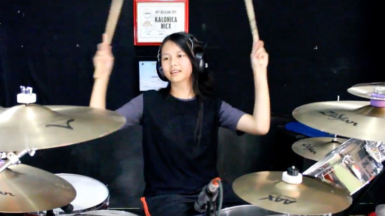 Watch 12-year-old Indonesian girl's triumphant version of Rush classic YYZ