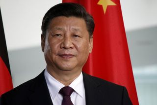 Chinese President at a press conference in Berlin in July 2017.