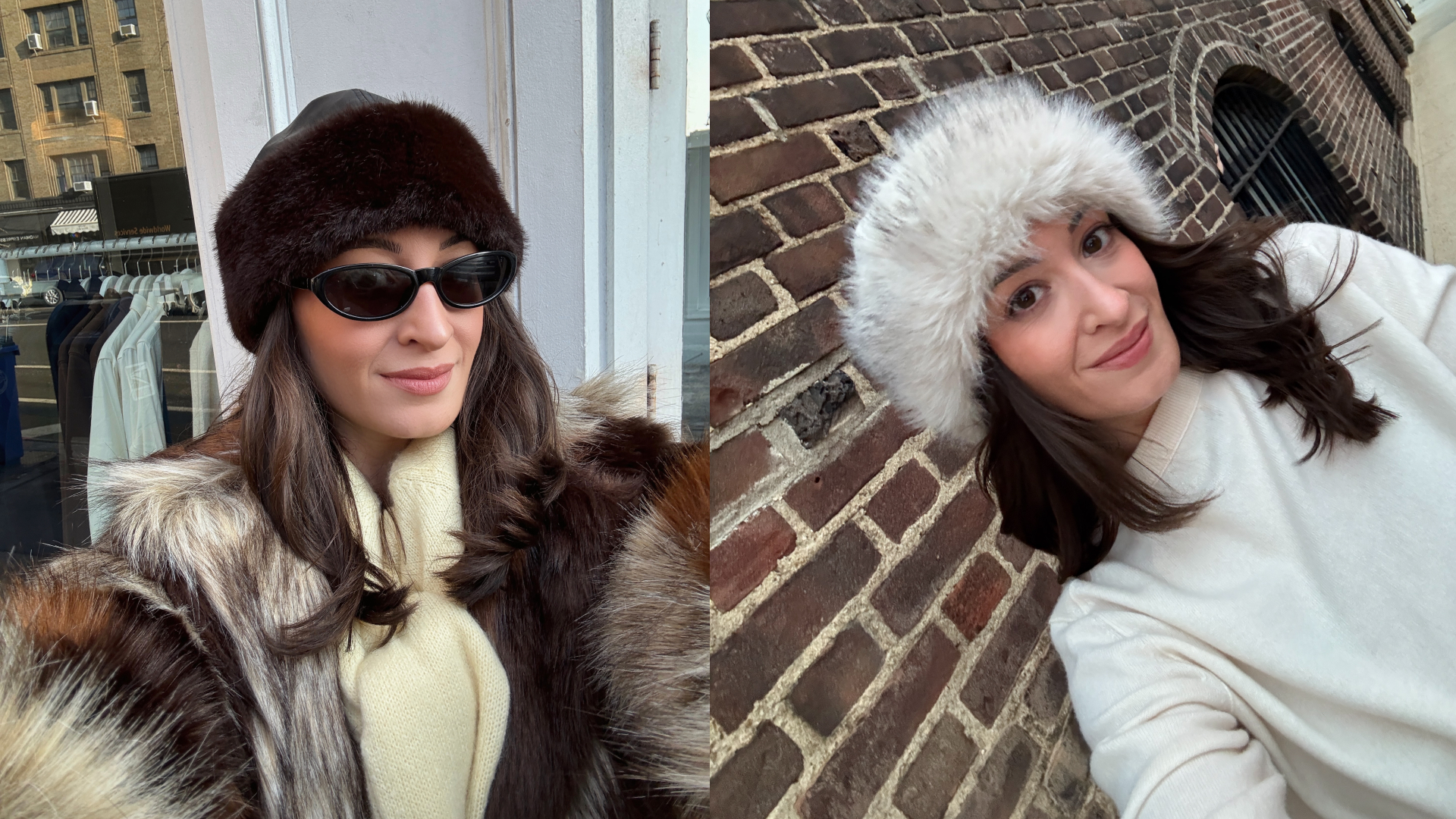 Bella Gerard wearing winter hats