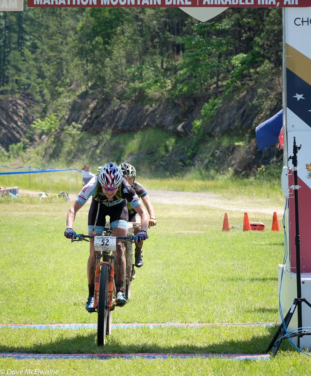 Howard Grotts (Specialized) and Payson McElveen (Orange Seal-Ridebiker) chasing Bishop during lap two.