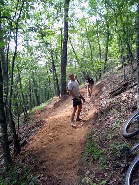Trailwork before the Shenandoah Mountain 100