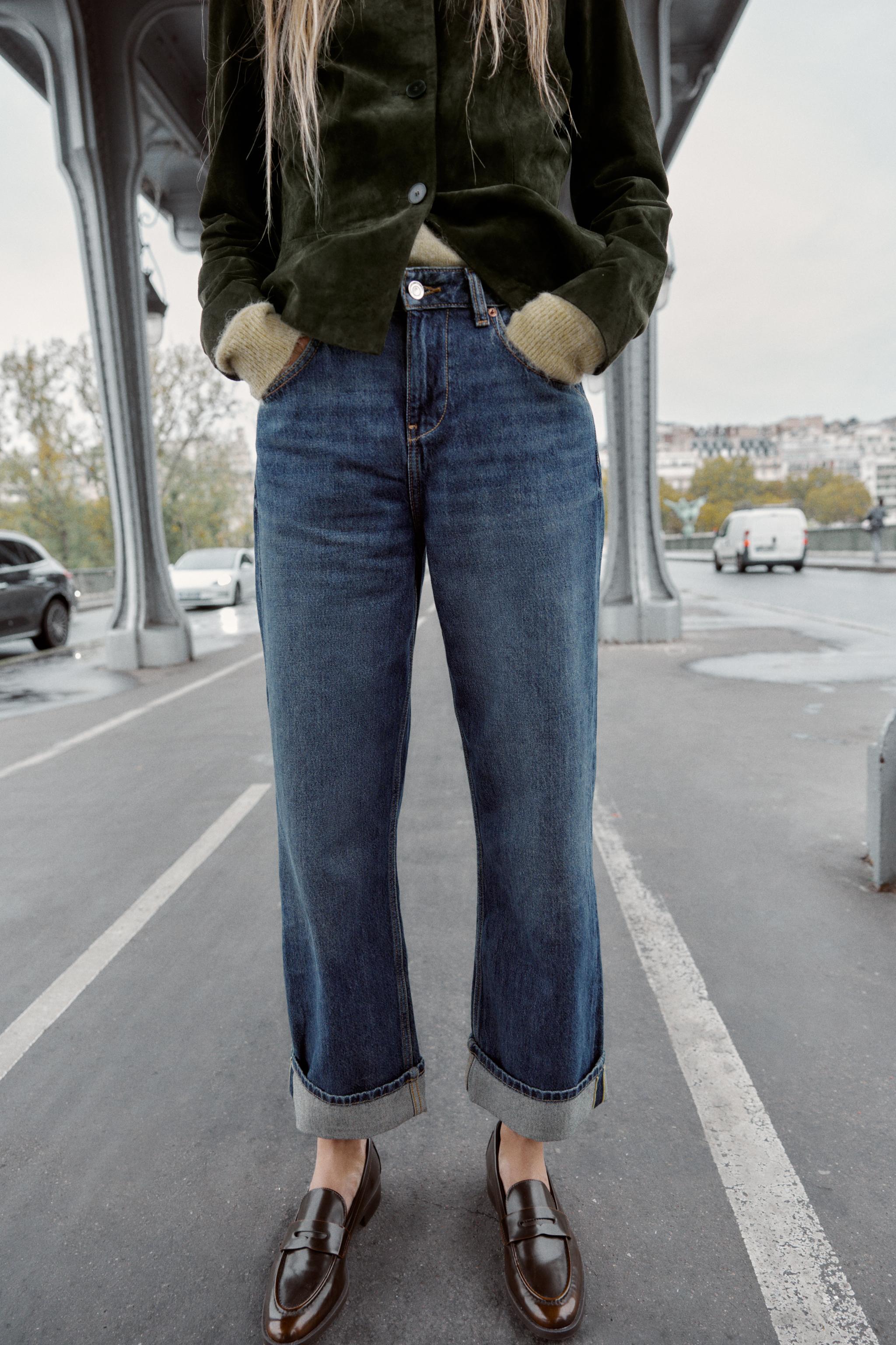 Z1975 High-Waisted Wide Leg Cropped Jeans