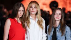 L-R: Sunday Rose Kidman Urban, Nicole Kidman and Faith Margaret Kidman-Urban attend the Chanel Womenswear Spring/Summer 2026