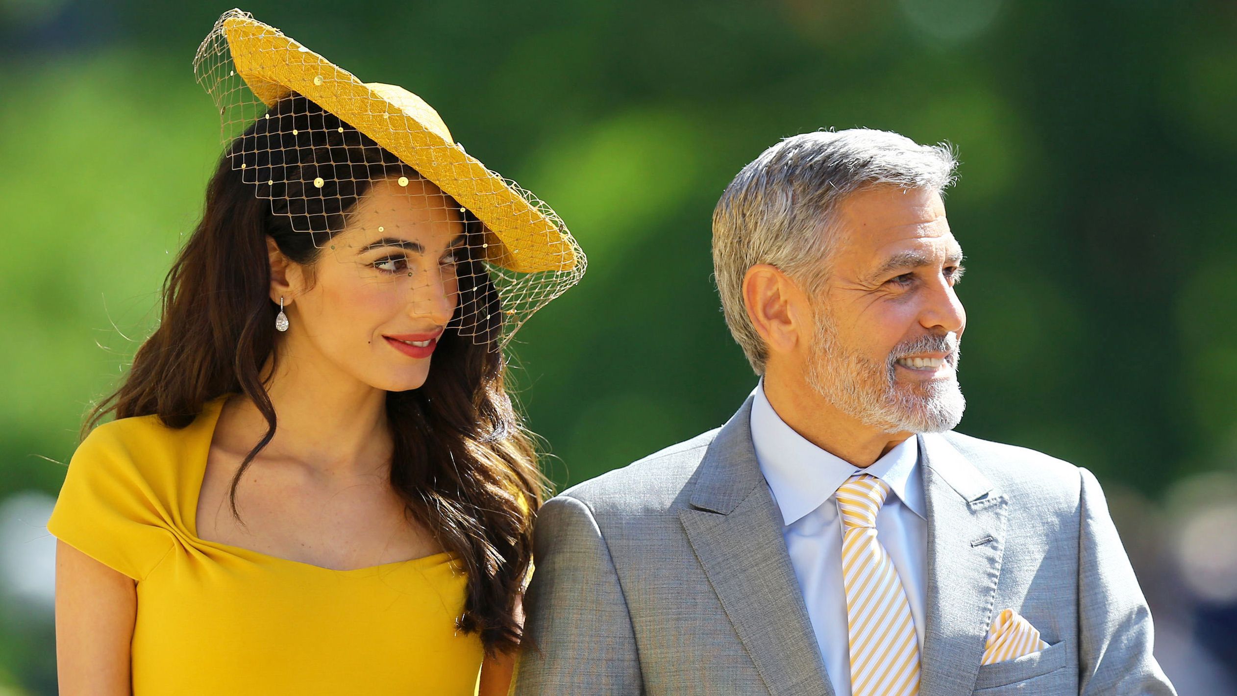 Amal Clooney Wearing Yellow Stella McCartney Dress to Royal