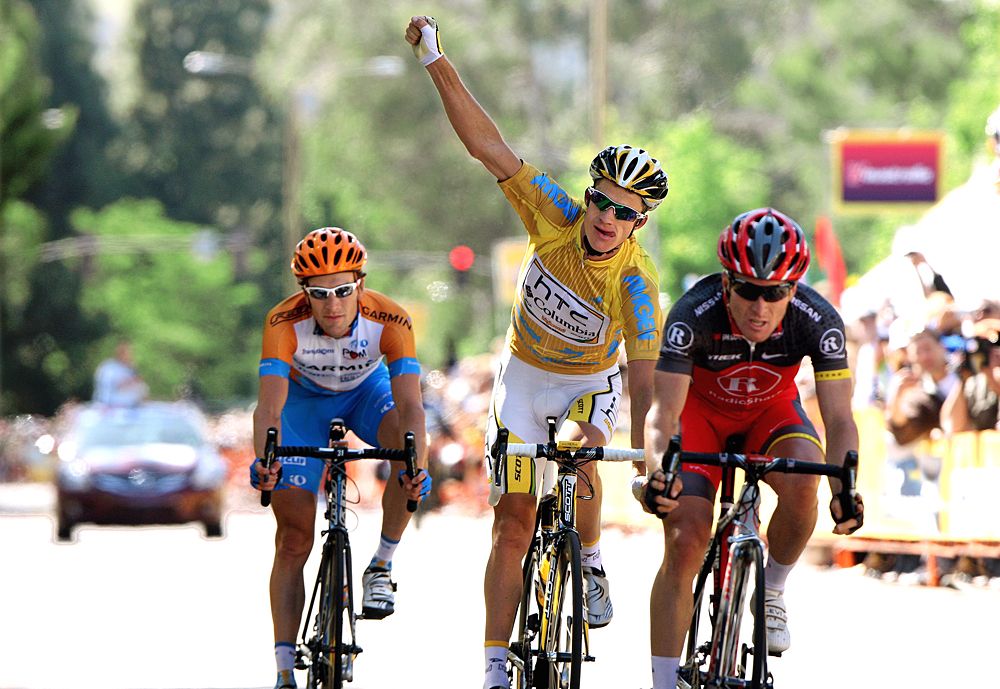 Michael Rogers held off the challenge of David Zabriskie and Levi Leipheimer to win the Tour of California overall in 2010