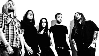 Evanescence posing for a photograph in 2011