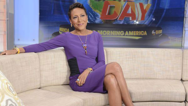 GMA's Robin Roberts celebrates co-host Sam Champion's dramatic