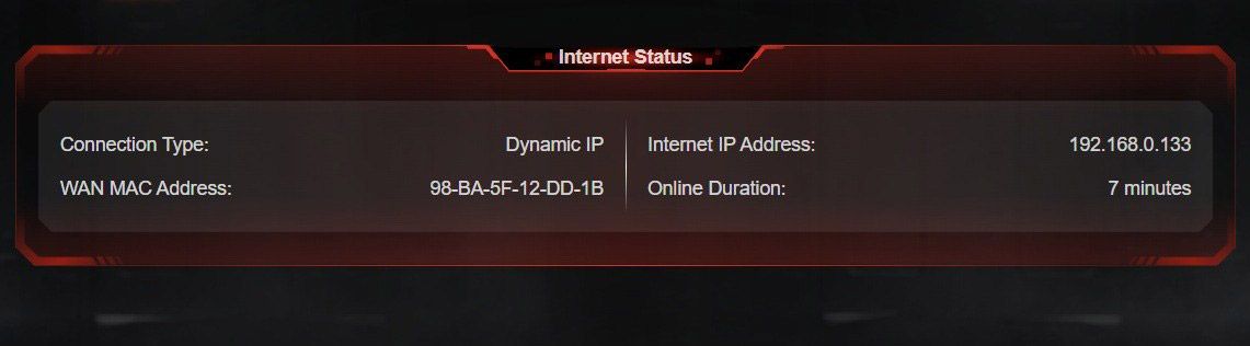 A screenshot from the TP-Link Archer GE650 router web interface