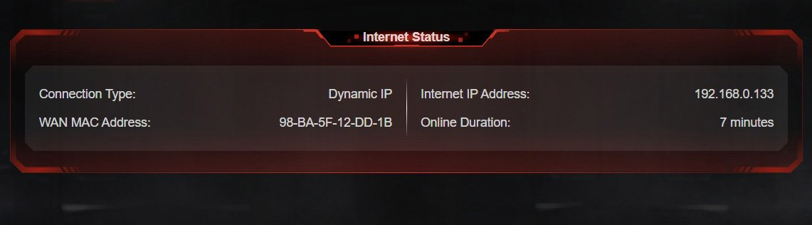 A screenshot from the TP-Link Archer GE650 router web interface