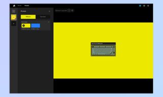 A screenshot of Corsair iCue open on a MacBook