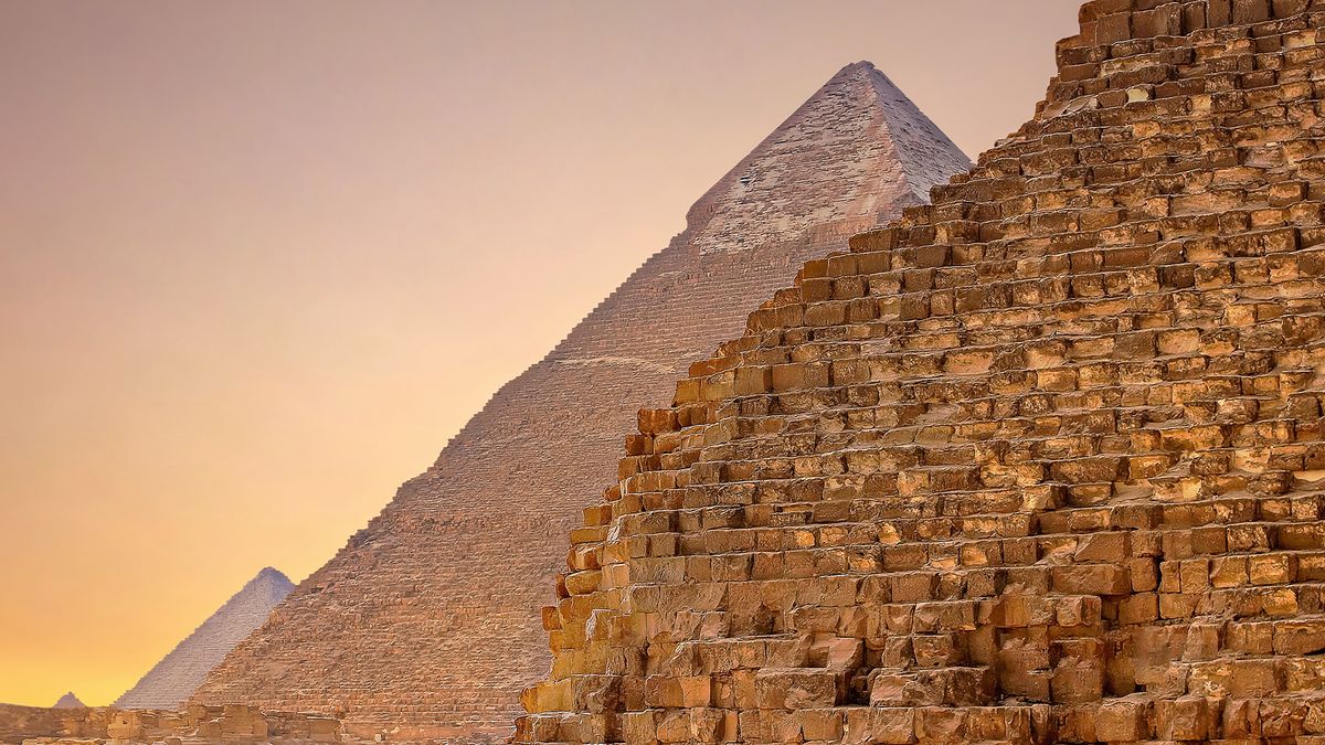 How many ancient Egyptian pyramids are there?