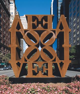 LOVE, outdoor installations by Robert Indiana in New York