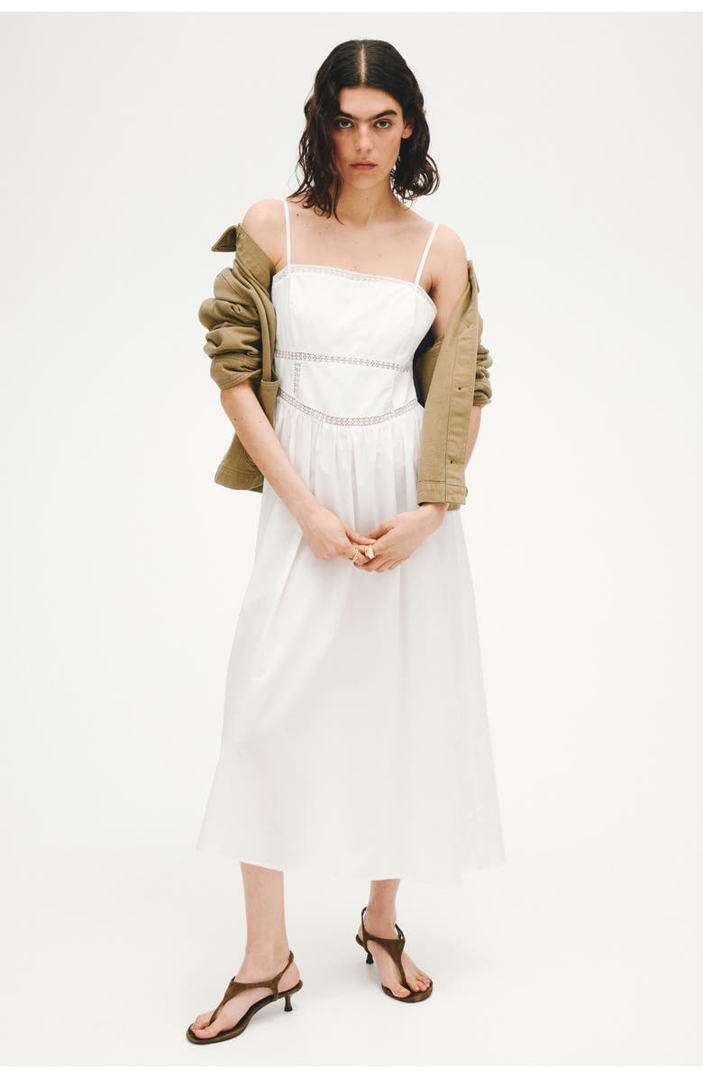 Cotton Dress With Tie-Top Shoulder Straps